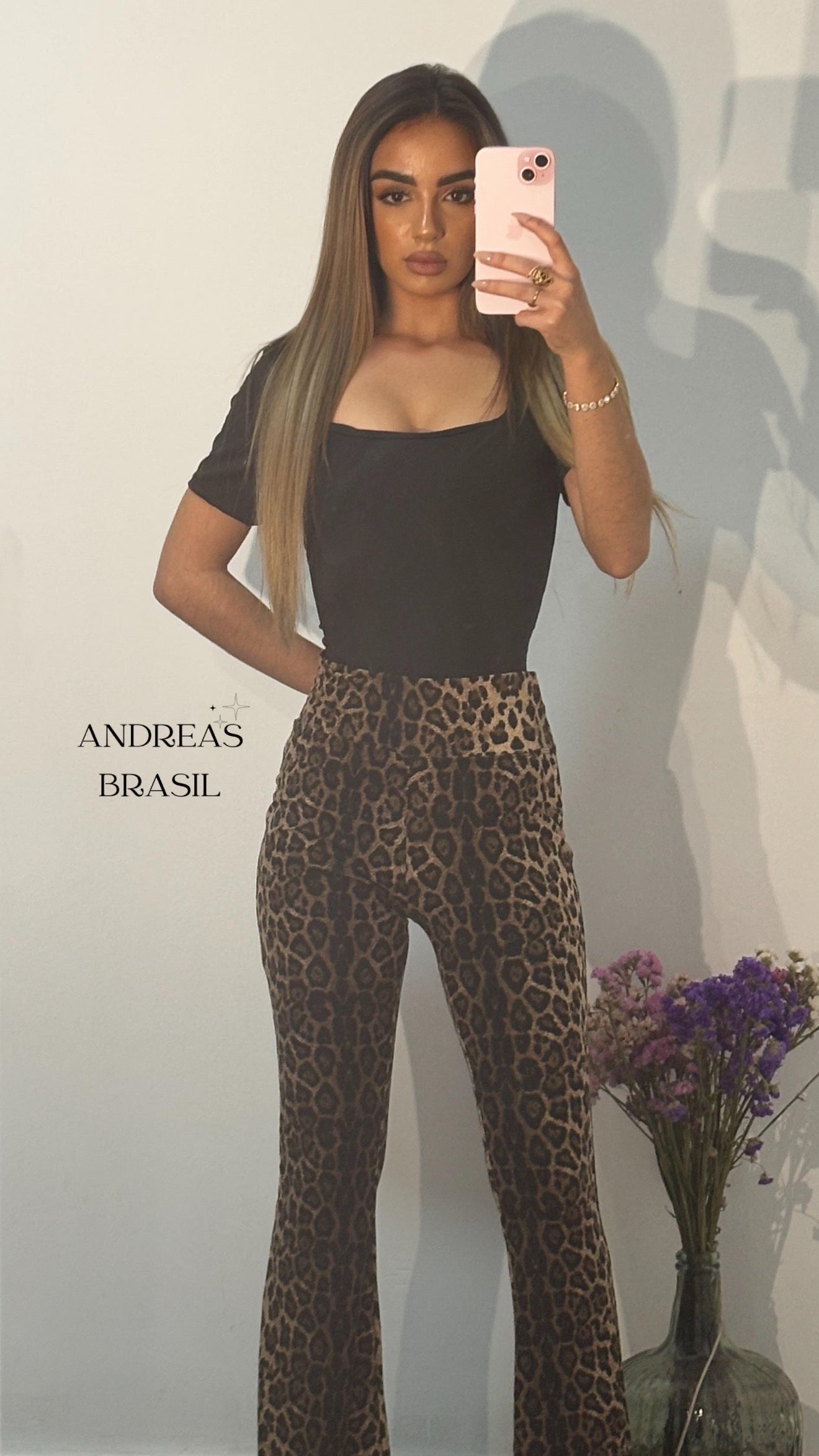Leggin leopardo acampanado