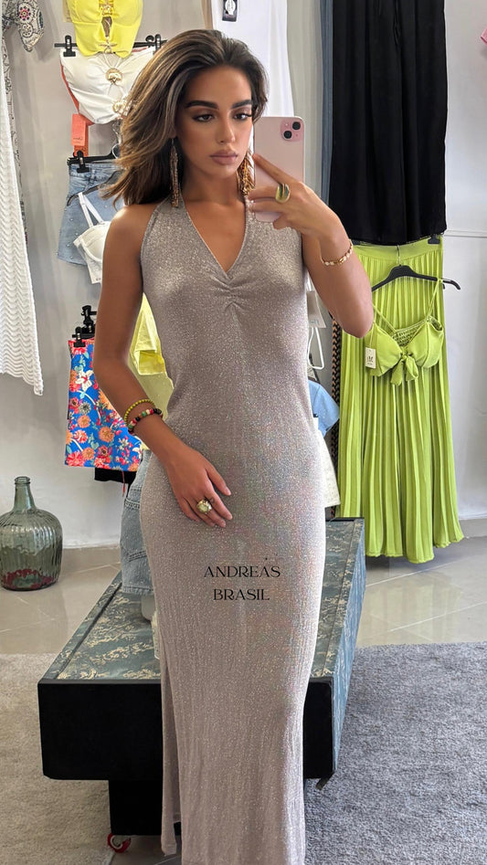 Vestido safir plata